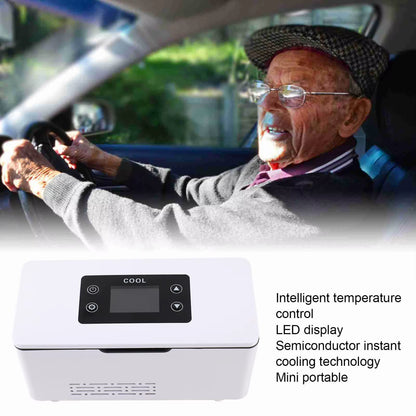 Insulin Cooling Refrigerator Insulin Refrigerator Box Rechargeable 10600Mah Constant Temperature Portable Car Cooler Reefer