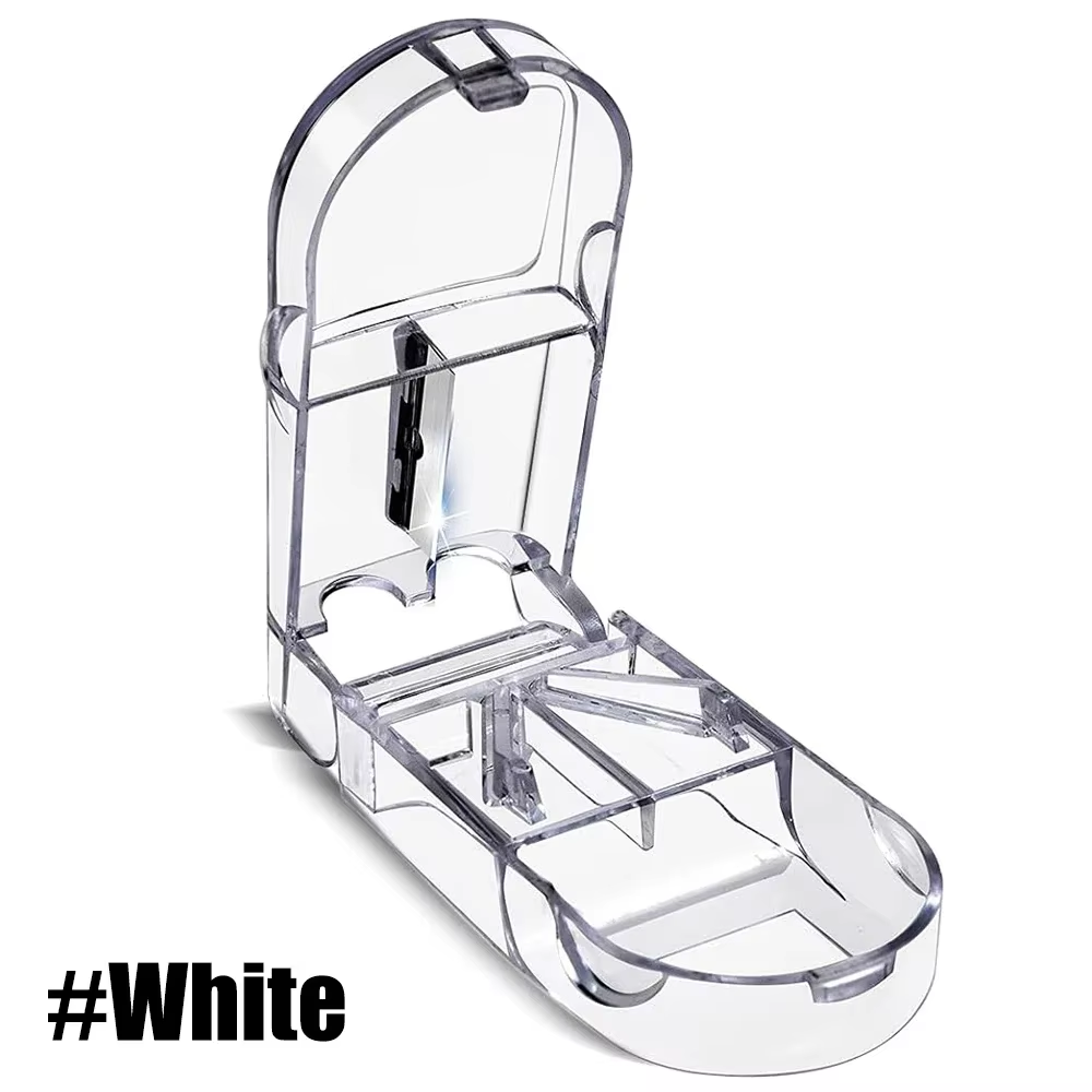 New Pill Cutter, Professional Pill Splitter for Cutting Small Pills or Large Pills in Half, Doubles as a Pill Box for Tiny Pills