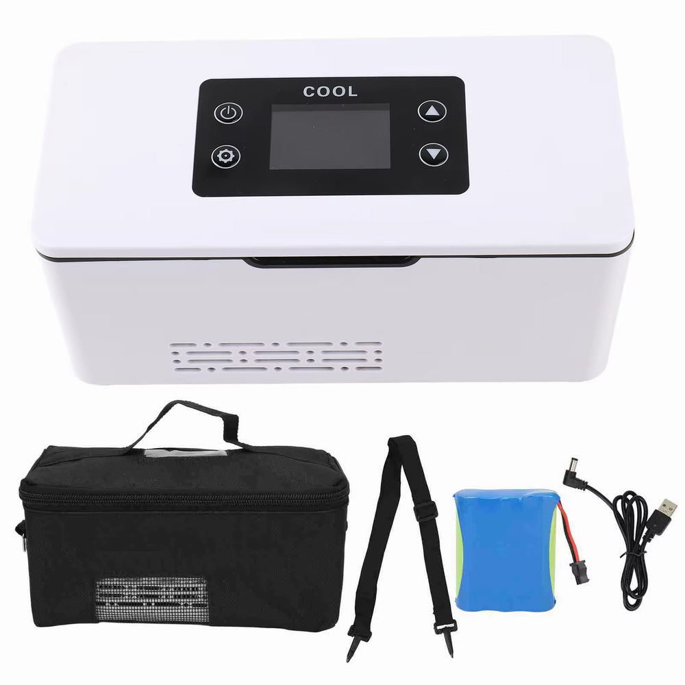 Insulin Cooling Refrigerator Insulin Refrigerator Box Rechargeable 10600Mah Constant Temperature Portable Car Cooler Reefer