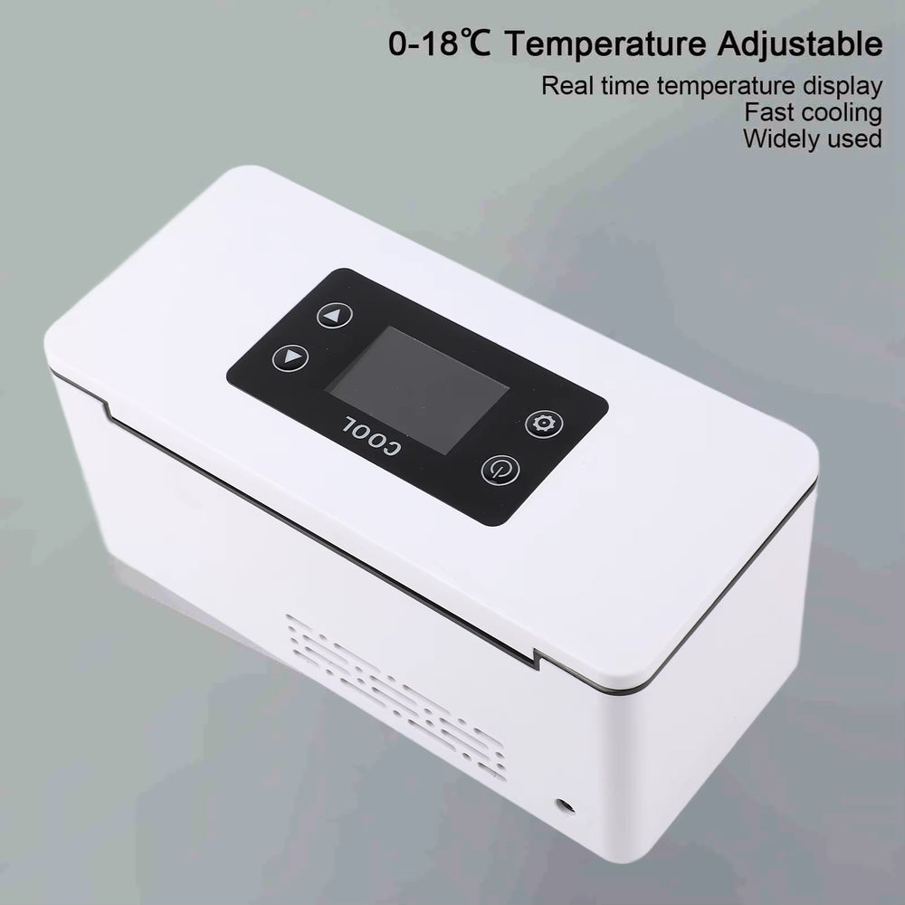 Insulin Cooling Refrigerator Insulin Refrigerator Box Rechargeable 10600Mah Constant Temperature Portable Car Cooler Reefer