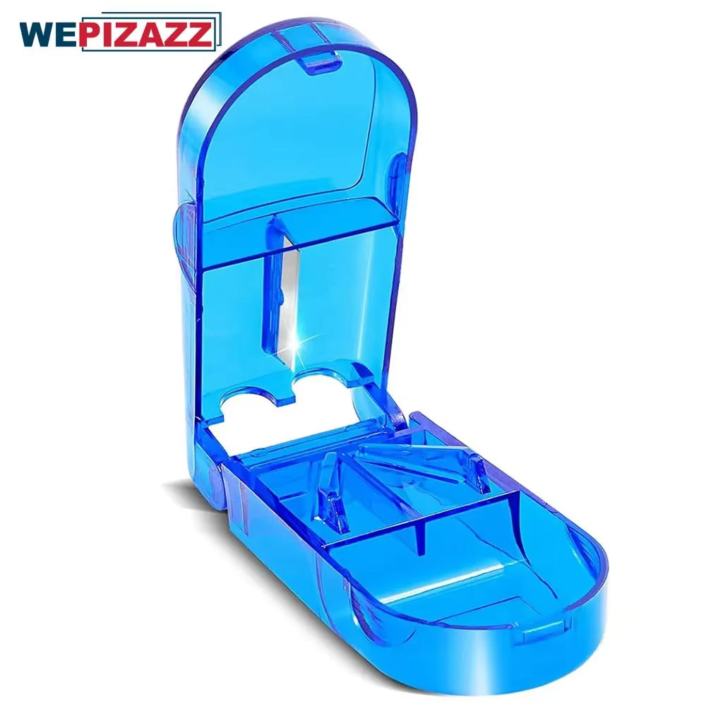 New Pill Cutter, Professional Pill Splitter for Cutting Small Pills or Large Pills in Half, Doubles as a Pill Box for Tiny Pills