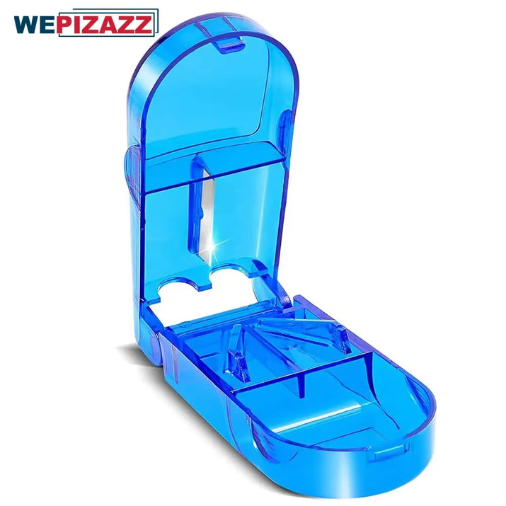 New Pill Cutter, Professional Pill Splitter for Cutting Small Pills or Large Pills in Half, Doubles as a Pill Box for Tiny Pills