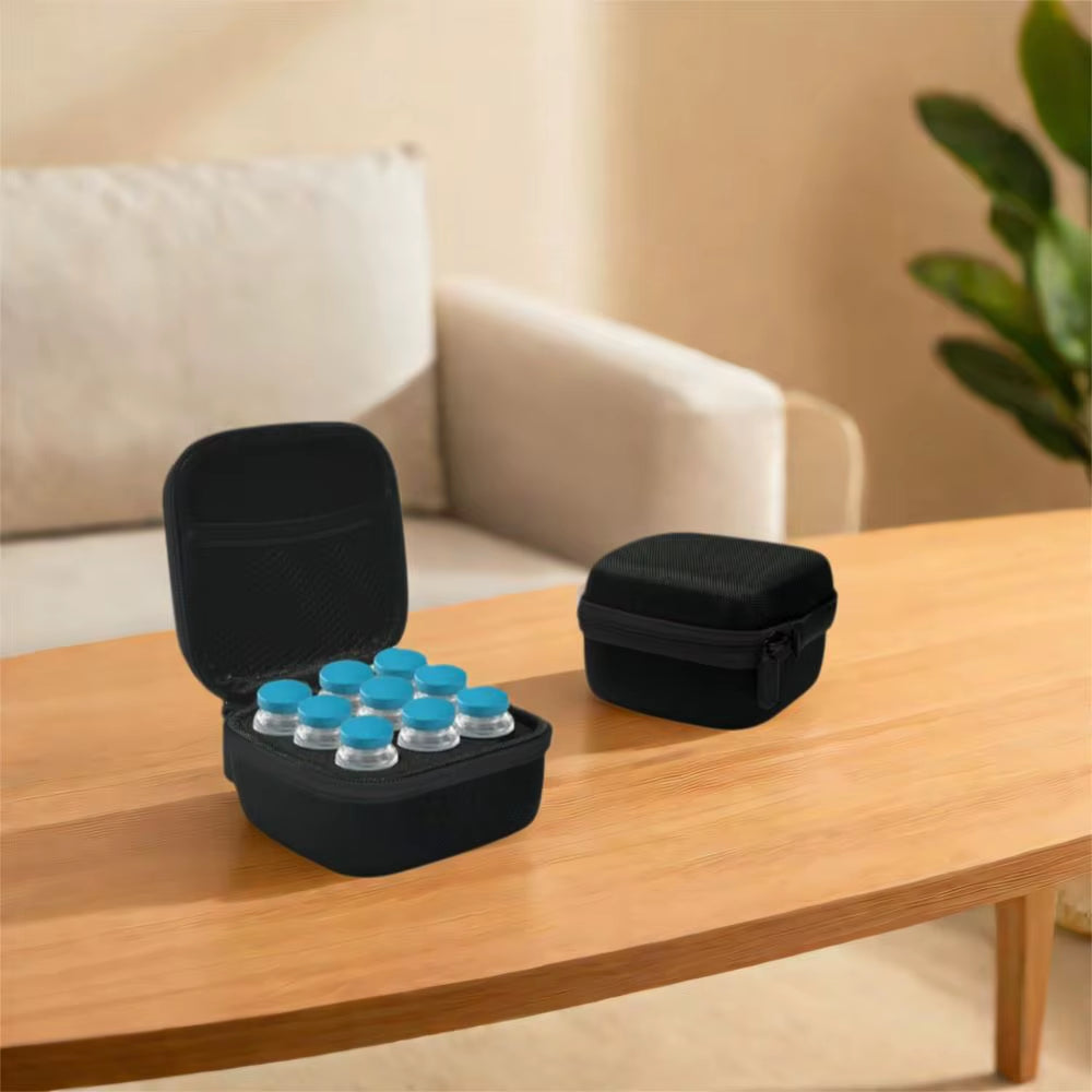 10ML 9 Vials Storage Case EVA Waterproof Insulin Vial Protector Wear-Resistant Large Capacity Essentials Oil Case for Home